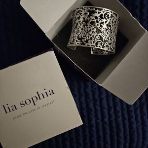 Lia Sophia Silver Applique Cuff